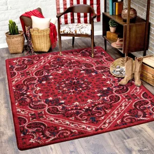 Bandana Rodeo Red Area Rugs