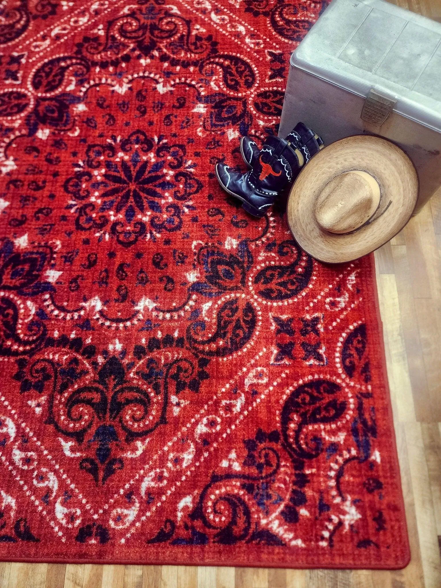 Bandana Rodeo Red Area Rugs