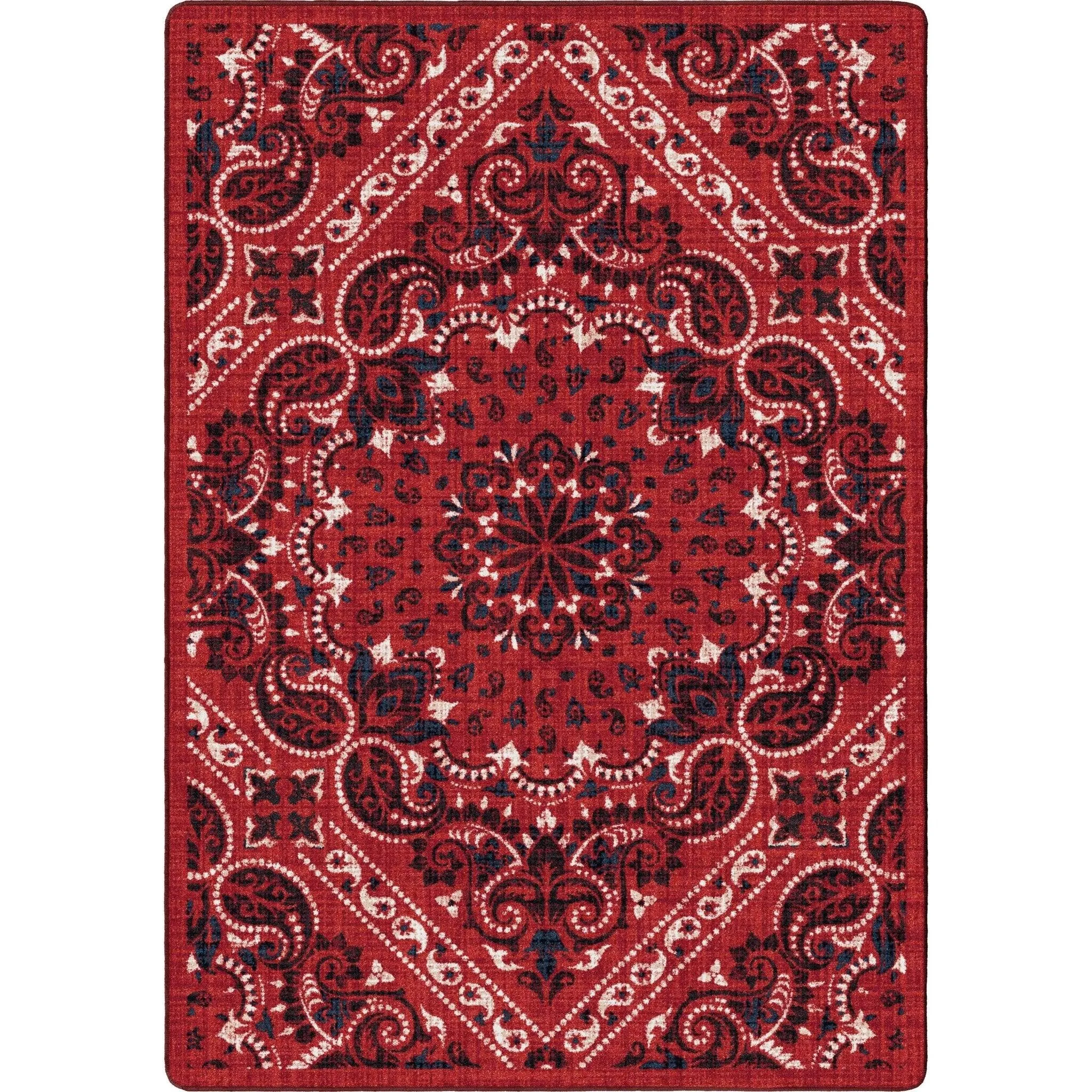 Bandana Rodeo Red Area Rugs