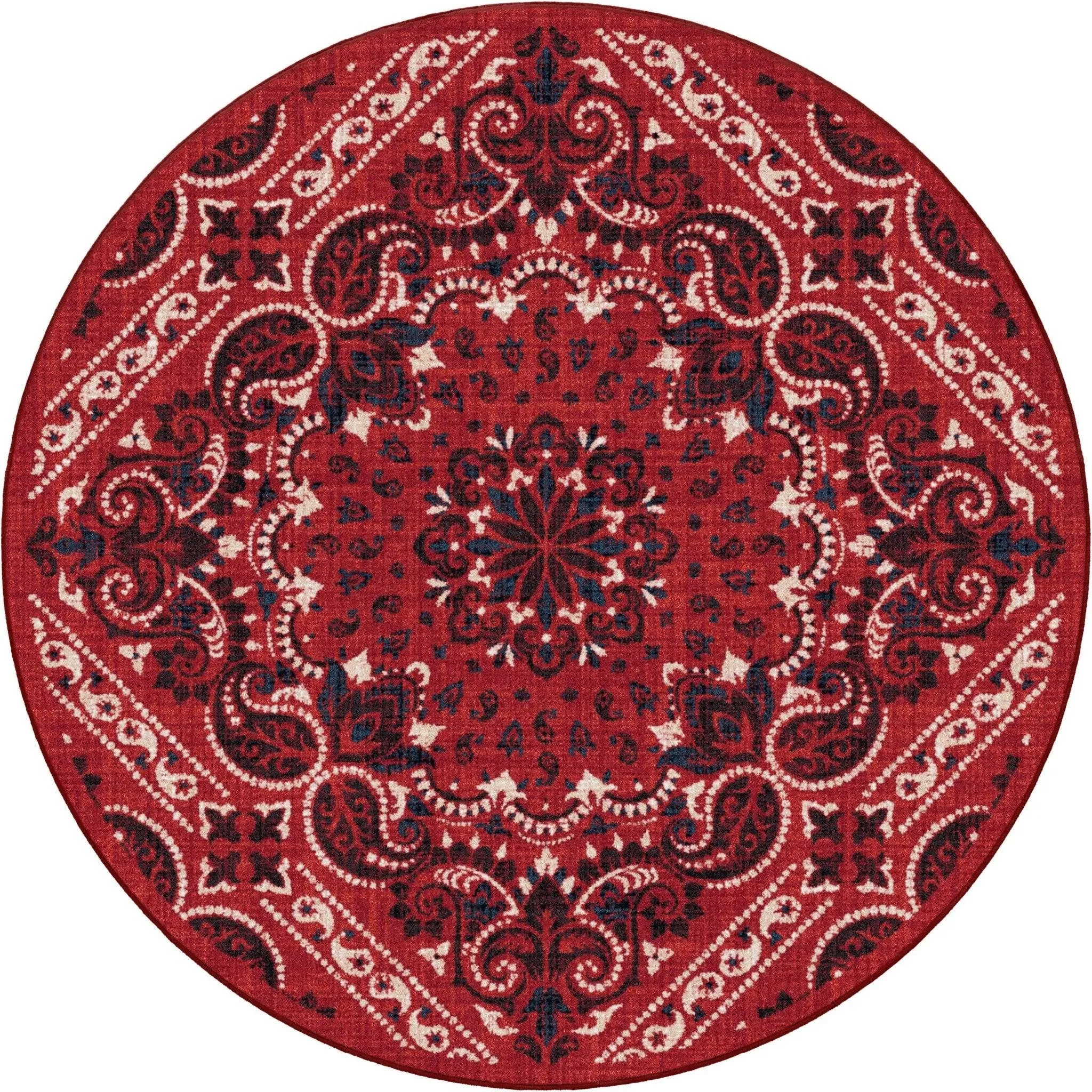 Bandana Rodeo Red Area Rugs