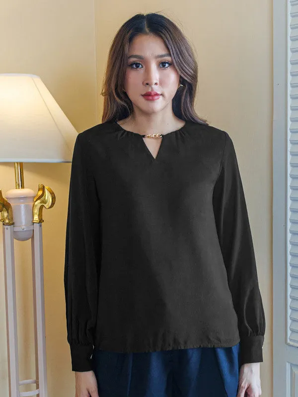 Black Plain Basic Top