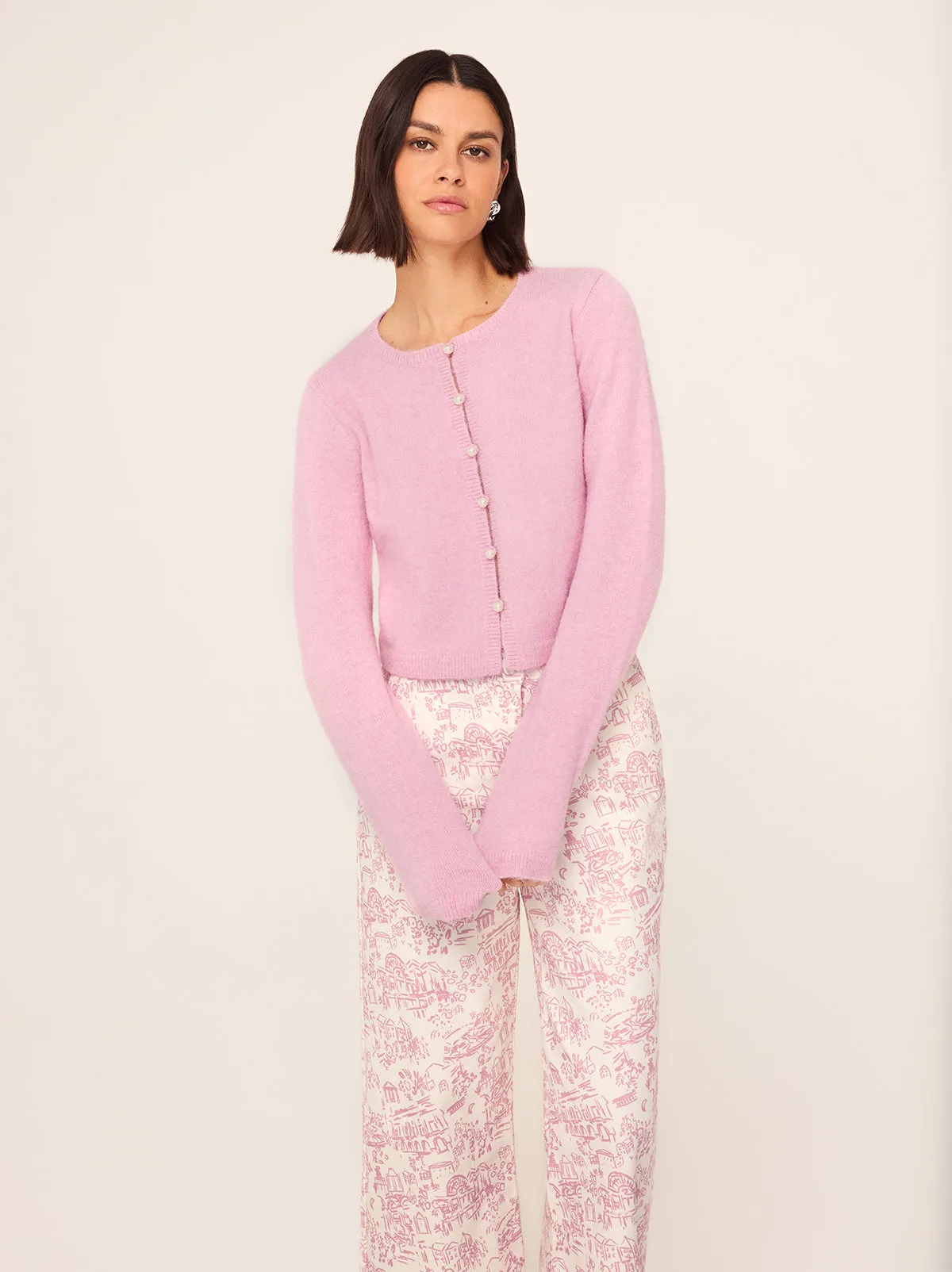 Carmel Pink Knit Cardigan