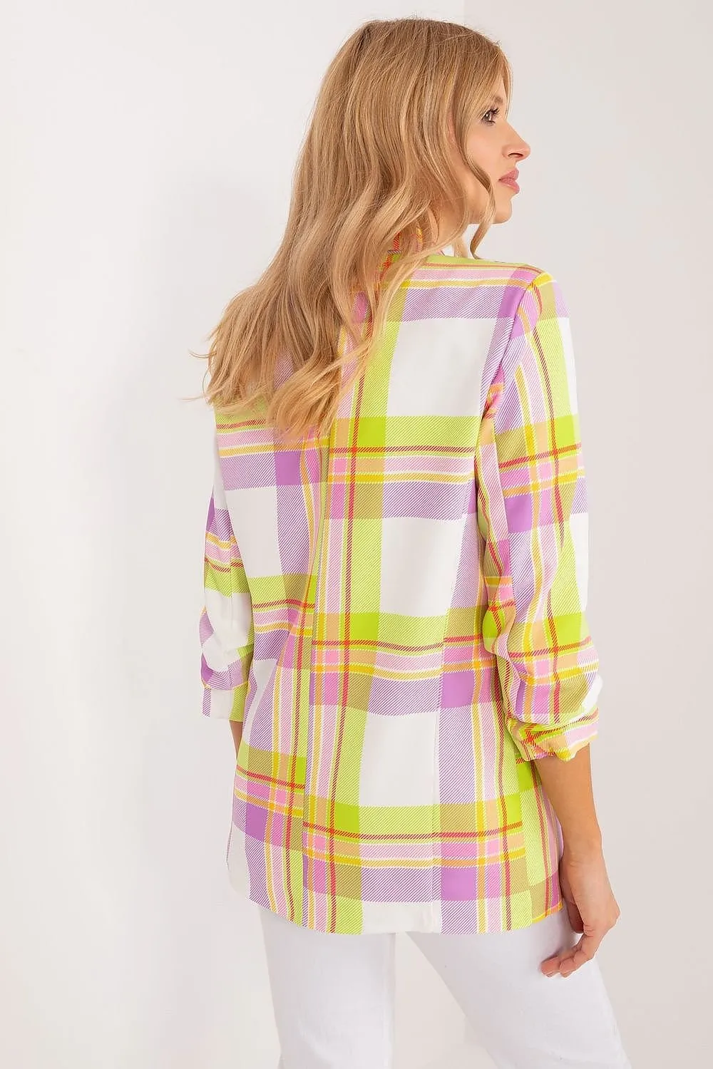 Cheerful Checkered Summer Blazer