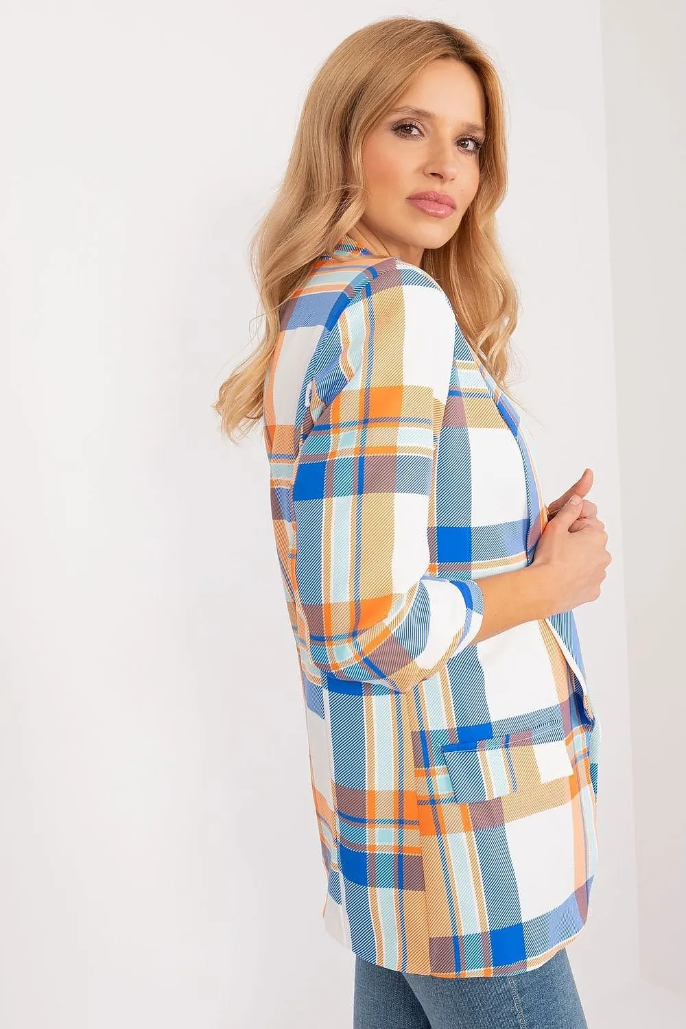 Cheerful Checkered Summer Blazer