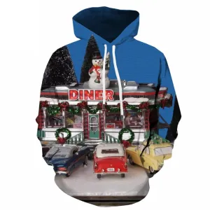 Christmas Sweatshirts men Tree 3d Printed Snowman Hoodie Print New Year Sweatshirt Printed