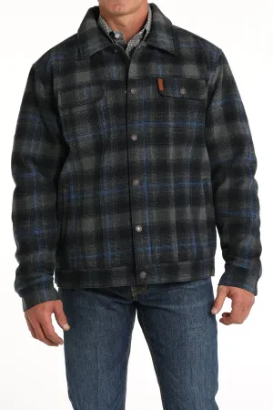 Cinch | Navy Plaid Trucker Jacket