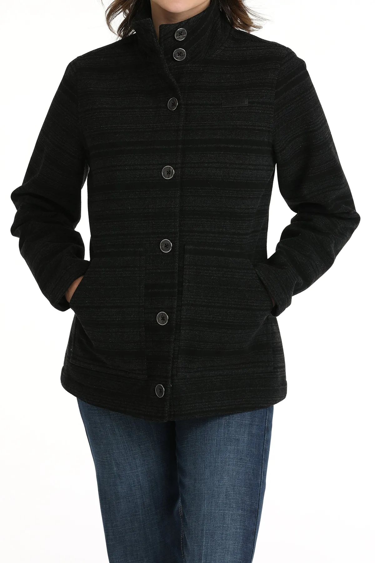 Cinch Women's Black and Gray Twill Jacket