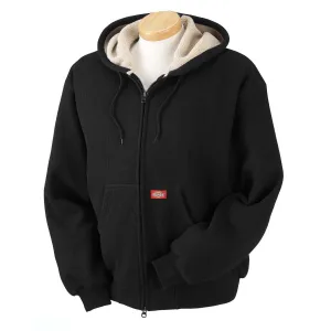 Dickies Men's Black 10.75 oz. Bonded Waffle-Knit Hooded Jacket