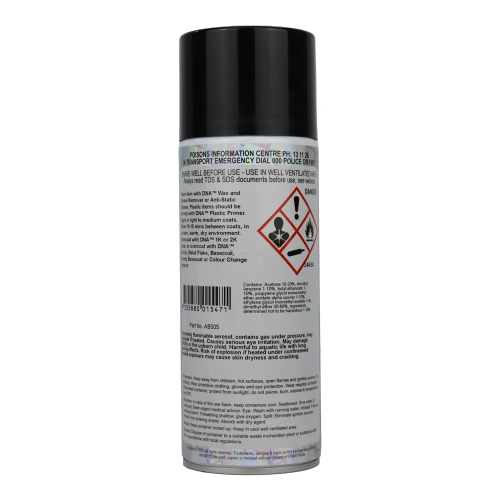 DNA PAINTS Helix Basecoat Spray Paint 350ml Aerosol Black Magic with Undercoat