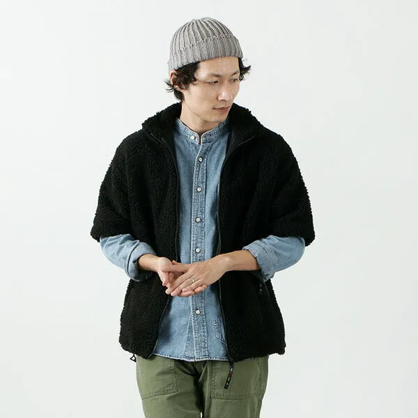 FARFIELD ORIGINAL / Jacquard Weave Boa Short Sleeve Fell Jacket