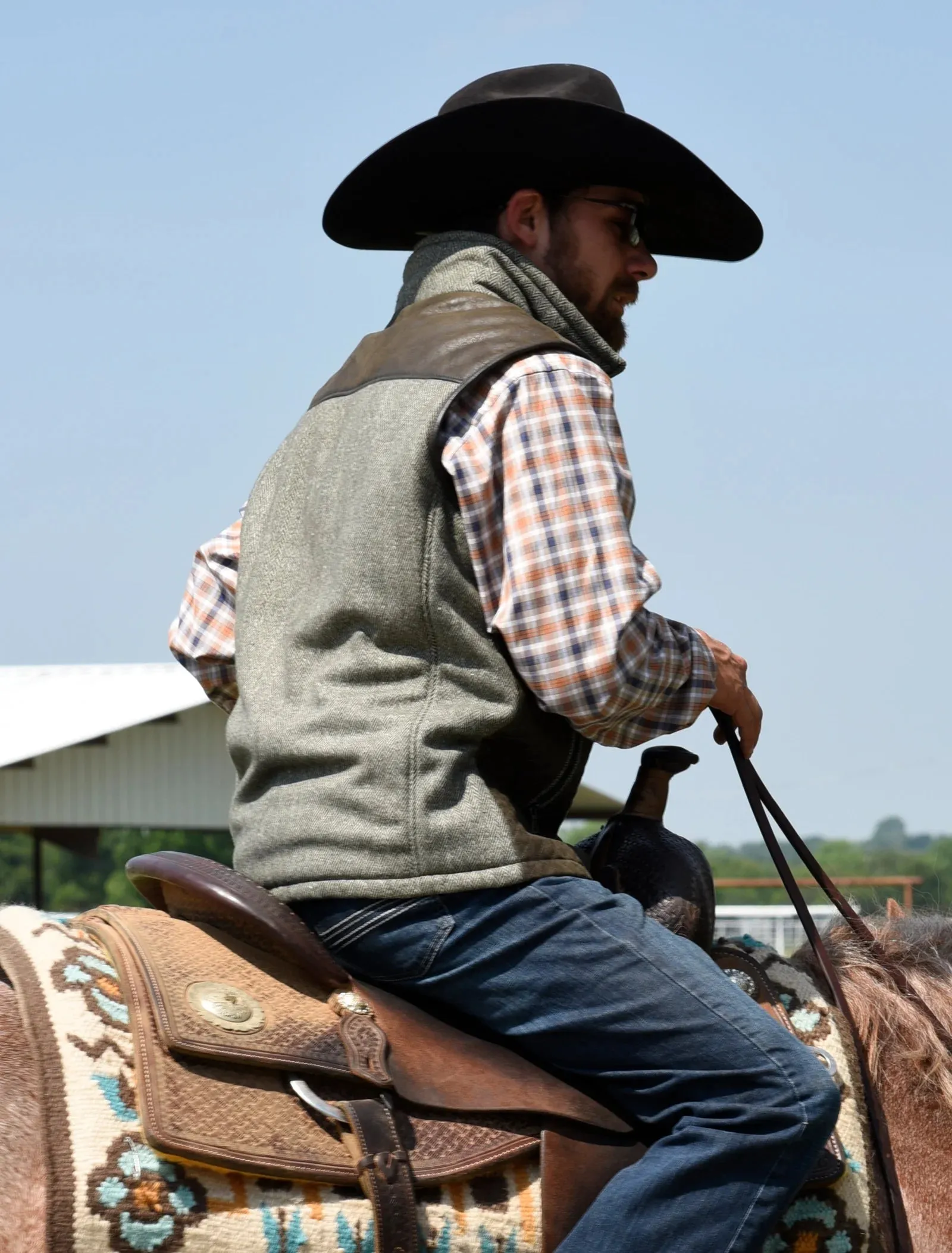 Flynt Western | Quilted Leather Vest | Men's