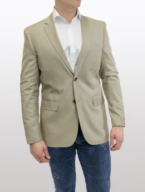 FUBU Slim Fit Beige Graph Check Sport Jacket