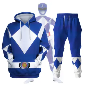 Gearhomie Unisex Tracksuit Hoodies Blue Power Ranger 3D Costumes