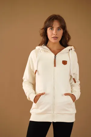 Hera Oatmeal Full-Zip Hoodie