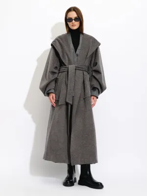 Herringbone Belted Coat