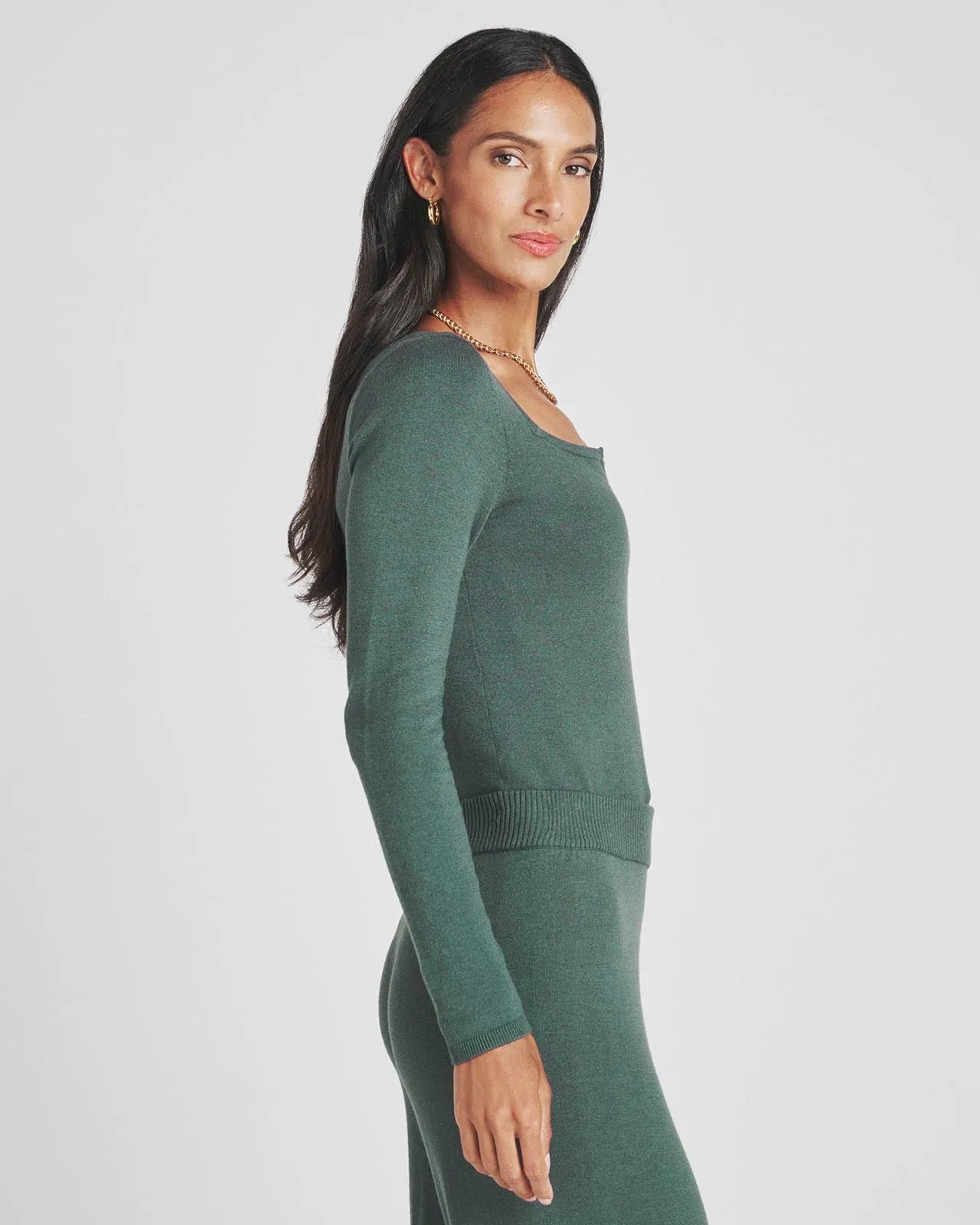 Loopknit LYR Square Neck Notch Top