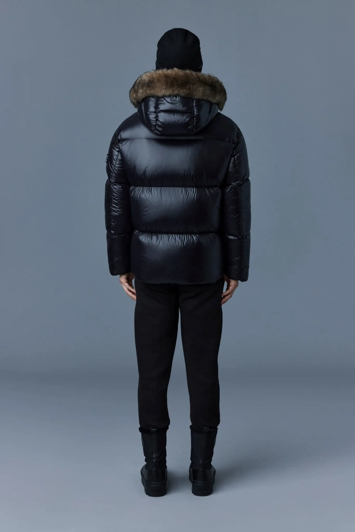 MACKAGE KENT-SH - Lustrous Light Down Jacket With Shearling