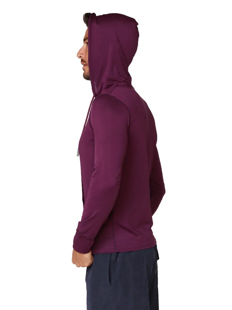 Men's Long Sleeve Hoodie in purple