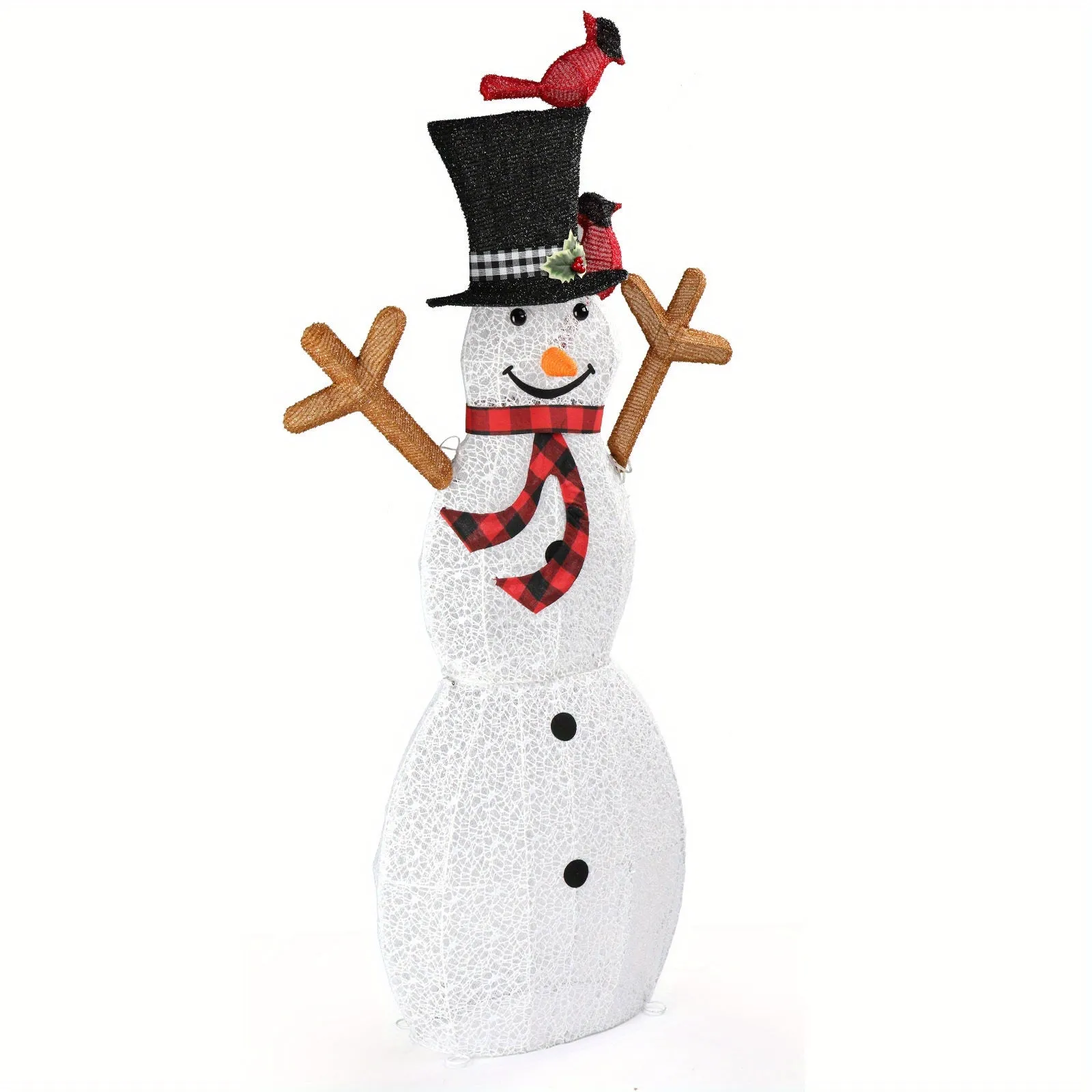 Merry Brightness, Charming 5ft LED Snowman with Birds - Easy Pop-Up Outdoor Christmas Decor, USB Powered, Weather-Resistant Holiday Light Display