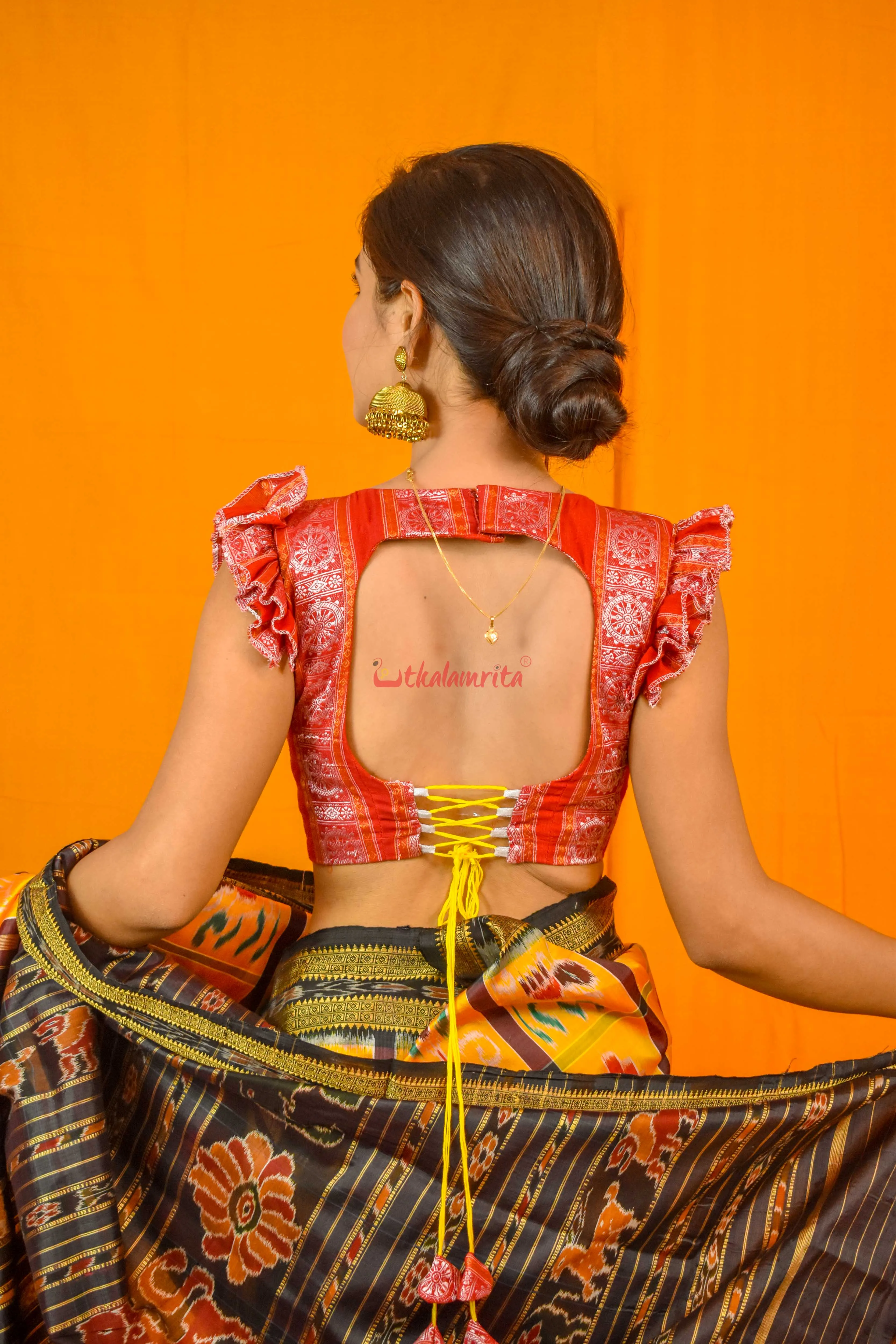 Red Konark Chakra (Blouse)