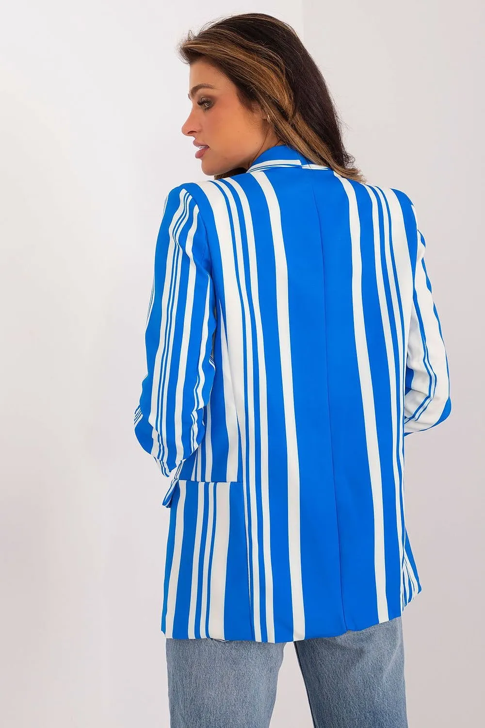 Relaxed Stripe 3/4 Sleeve Jacket