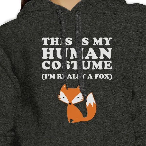 This Is My Human Costume Fox Dark Grey Hoodie