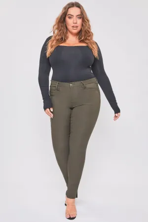 Women's Plus Size Hyperstretch Skinny Jeans, Dark Olive