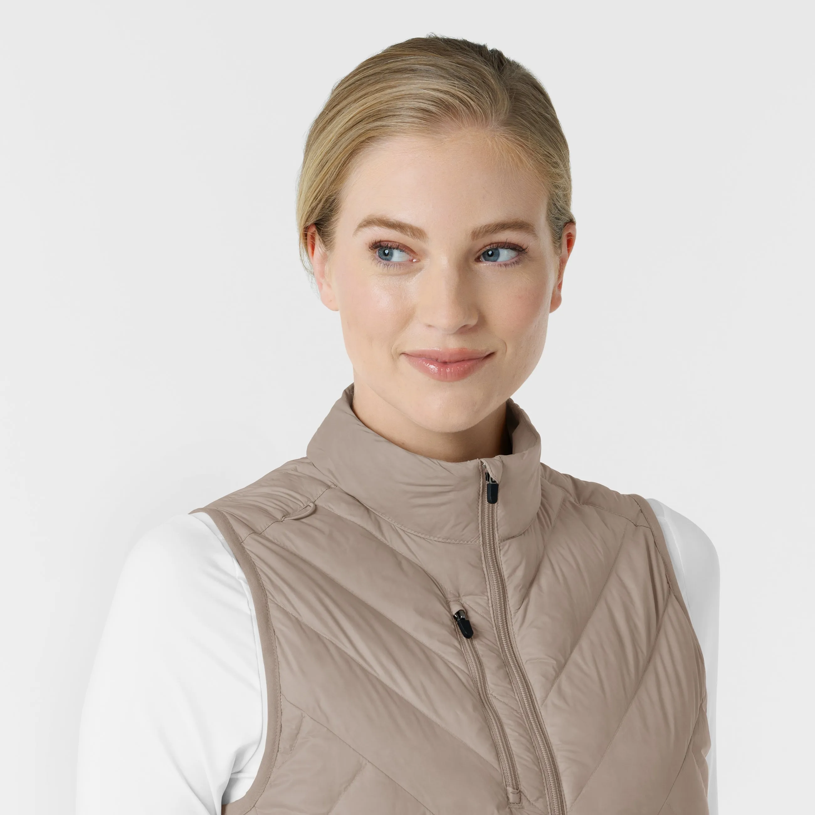 Women's Quilted Scrub Vest - Haze